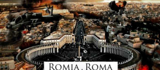 La città di Roma in un'immagine propagandistica La città di Roma in un'immagine propagandistica