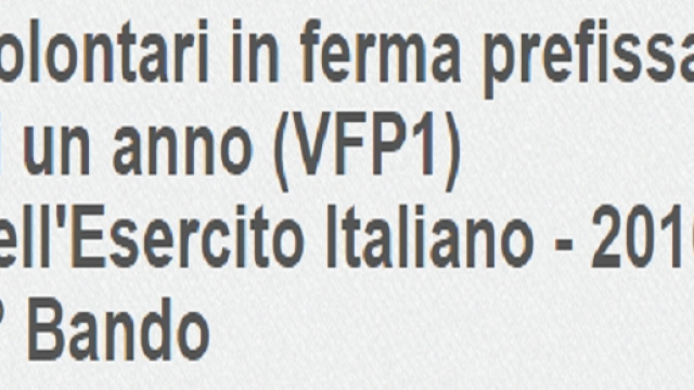 Esercito, bando per 1750 volontari