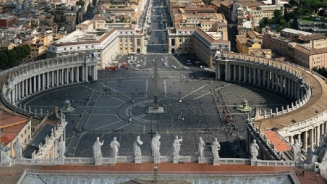 Piazza San Pietro vista dall'alto