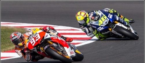 Valentino Rossi in corsa al GP