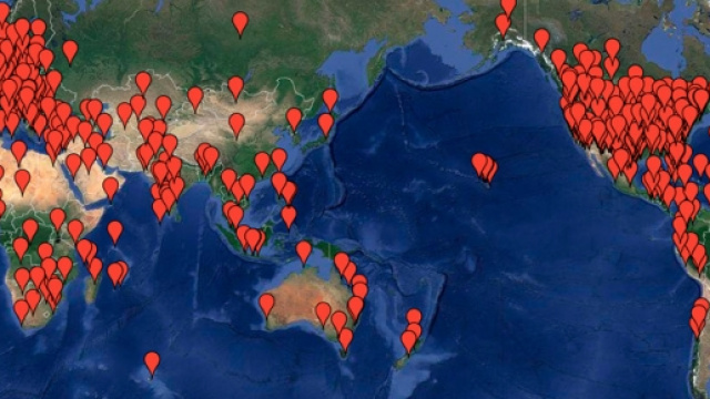 La mappa delle citt&agrave; dove &egrave; prevista una marcia.