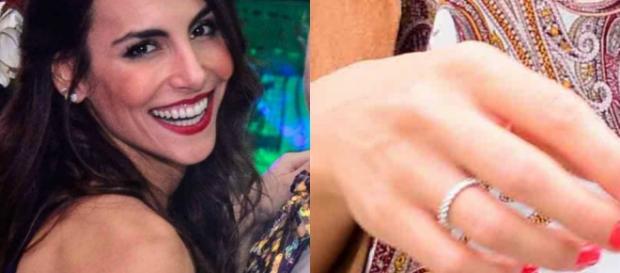 Mel Fronckowiak foi fotografada com aliança Mel Fronckowiak foi fotografada com aliança