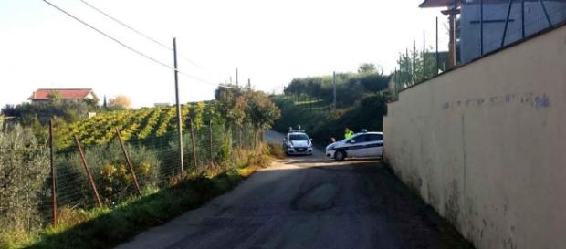 Polizia municipale nel luogo dell'incidente Polizia municipale nel luogo dell'incidente