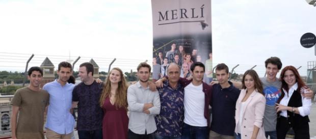 Reparto de la serie "Merlí" con Francesc Orella. Reparto de la serie "Merlí" con Francesc Orella.