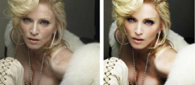 Madona ficou uns 20 anos mais jovens com photoshop Madona ficou uns 20 anos mais jovens com photoshop