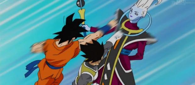 Vegeta y Goku entrenando con Wiss Vegeta y Goku entrenando con Wiss