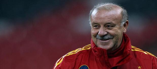 Del Bosque, en un entrenamiento de la selección Del Bosque, en un entrenamiento de la selección