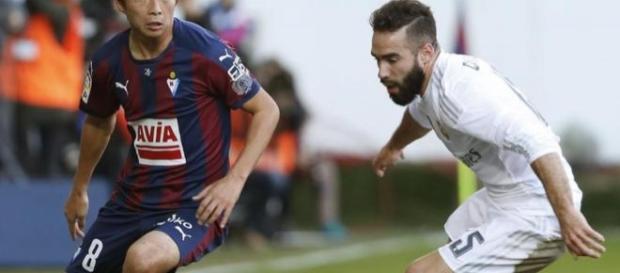 DANI CARVAJAL DURANTE EL PARTIDO DANI CARVAJAL DURANTE EL PARTIDO
