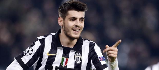 L'attaccante bianconero Alvaro Morata L'attaccante bianconero Alvaro Morata