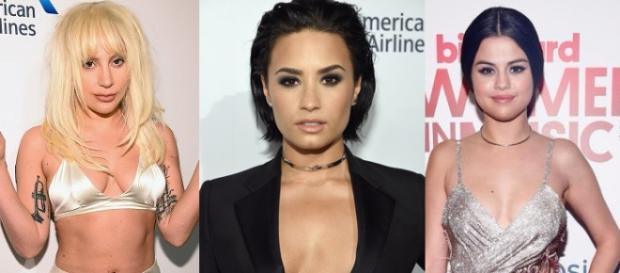 Lady Gaga, Demi Lovato e Selena Gomez Lady Gaga, Demi Lovato e Selena Gomez