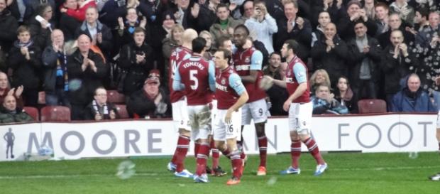El West Ham celebrando uno de sus goles El West Ham celebrando uno de sus goles