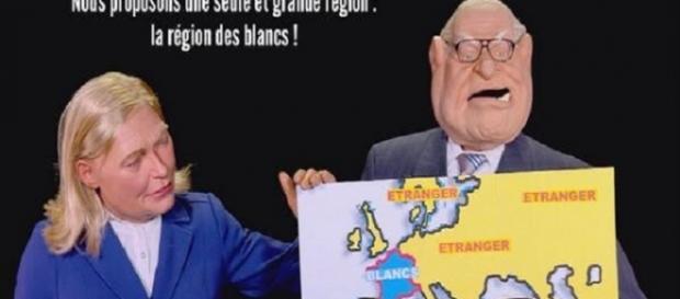 Les Guignols parodian la Francia ideal de Le Pen. Les Guignols parodian la Francia ideal de Le Pen.