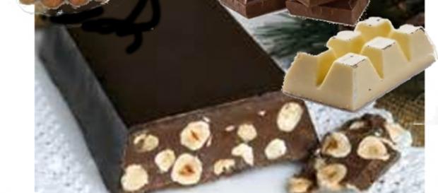 Torrone casalingo con nocciole al cioccolato Torrone casalingo con nocciole al cioccolato