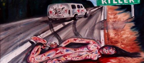 Una pittura realistica sull'omicidio stradale