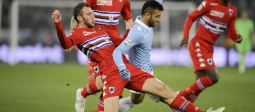 Felipe Anderson in azione contro la Sampdoria l