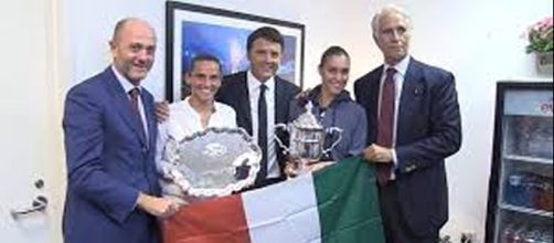 M. Renzi esalta la vittoria italiana all'US Open