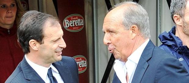I due tecnici Allegri e Ventura. I due tecnici Allegri e Ventura.