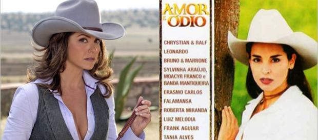 Lucero e Suzy Rêgo no papel de Valentina. Lucero e Suzy Rêgo no papel de Valentina.