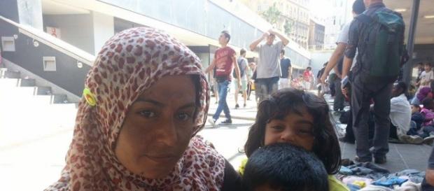 Manal and her family in Budapest. Manal and her family in Budapest.