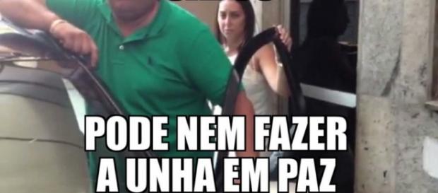 Fabíola diz que vai fazer unha, mas é flagrada Fabíola diz que vai fazer unha, mas é flagrada