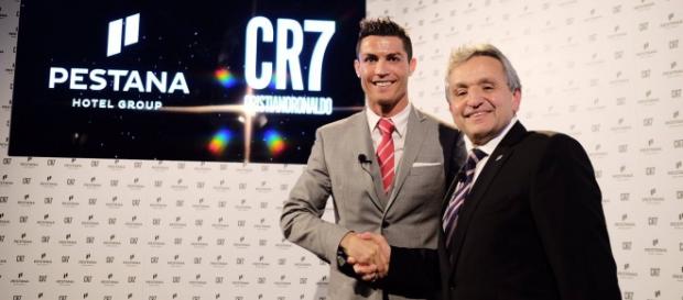 Cristiano Ronaldo e Dionísio Pestana em Lisboa. Cristiano Ronaldo e Dionísio Pestana em Lisboa.