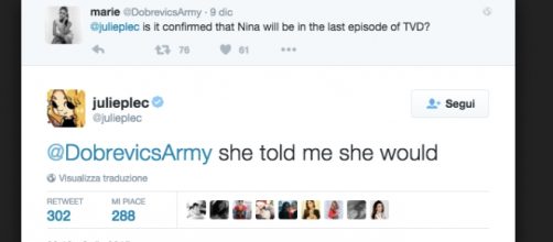 L'annuncio del ritorno di Elena