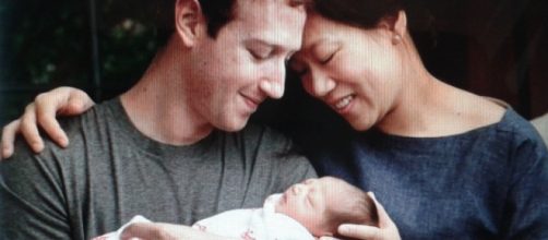 Mark Zuckerberg, la moglie Priscilla e Max