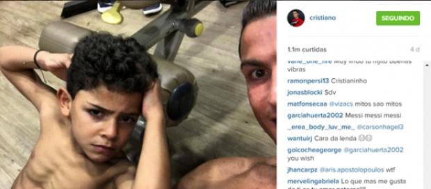 Cristiano Ronaldo posta foto de filho Cristiano Ronaldo posta foto de filho