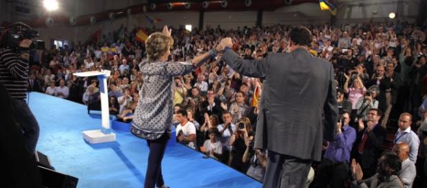 Mariano Rajoy con Esperanza Aguirre Mariano Rajoy con Esperanza Aguirre