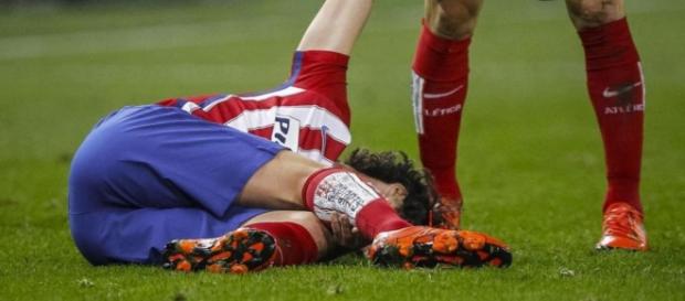 Tiago, en el momento de su lesión Tiago, en el momento de su lesión