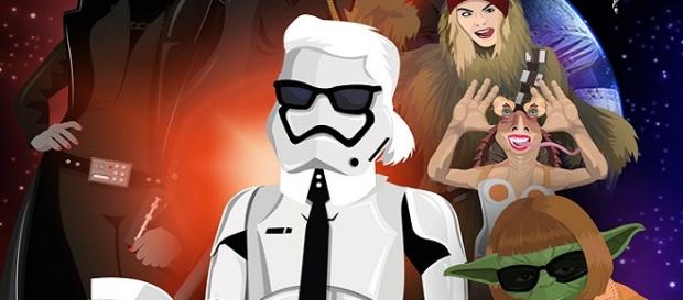 Karl Lagerfeld retratado al estilo Star Wars Karl Lagerfeld retratado al estilo Star Wars