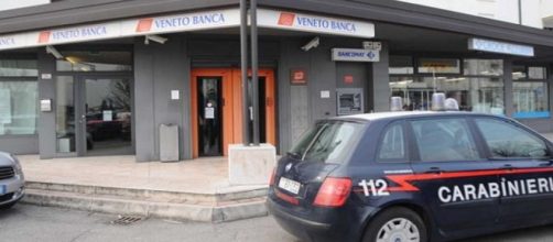 Rapina alla filiale di Veneto Banca