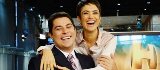 Evaristo Costa e Sandra Annenberg Evaristo Costa e Sandra Annenberg