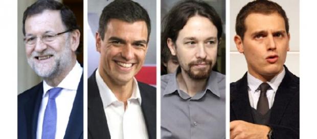 Representantes de los cuatro partidos más votados Representantes de los cuatro partidos más votados