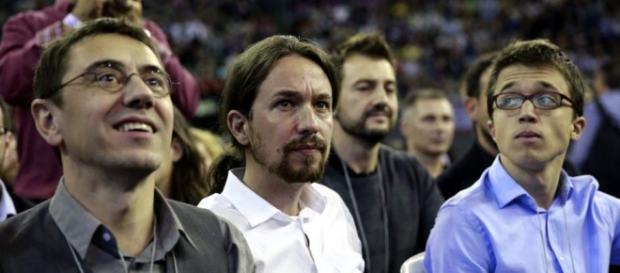 J.C. Monedero, P. Iglesias e Í. Errejón J.C. Monedero, P. Iglesias e Í. Errejón