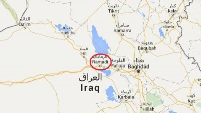 Ramadi a meno di 100 chilometri ad ovest di Bagdad