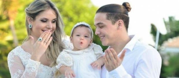 Wesley Safadão, a esposa Thyane e a filha do casal Wesley Safadão, a esposa Thyane e a filha do casal