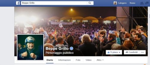 Facebook, fanpage di Beppe Grillo M5s