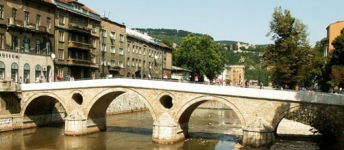 Il centro di Sarajevo, in Bosnia-Erzegovina.