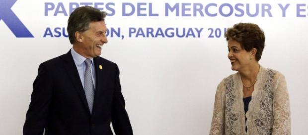 Dilma e o presidente da Argentina, Maurício Macri Dilma e o presidente da Argentina, Maurício Macri
