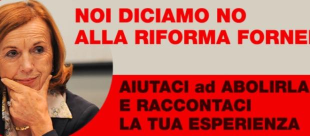 Noi diciamo no alla riforma pensioni Fornero Noi diciamo no alla riforma pensioni Fornero