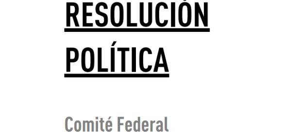 Portada de la resolución aprobada ayer por el PSOE Portada de la resolución aprobada ayer por el PSOE