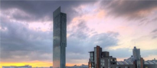 Este arranha-céus é o maior de Manchester.