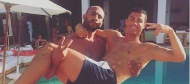 Cristiano Ronaldo com "kickboxer" Hadi Cristiano Ronaldo com "kickboxer" Hadi
