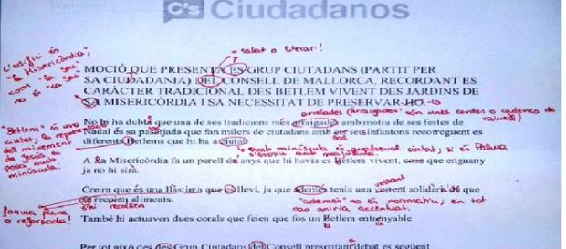 Documento presentado por ciudadanos. Documento presentado por ciudadanos.