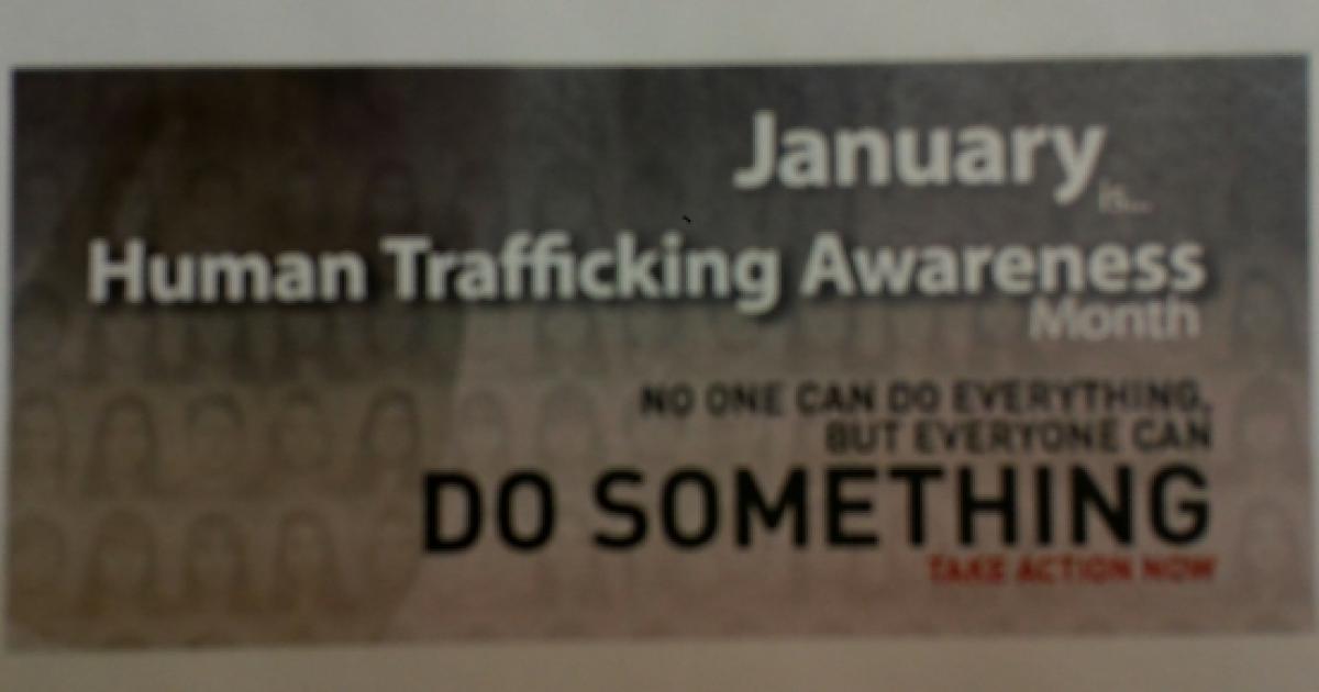 January Is Human Trafficking Awareness Month