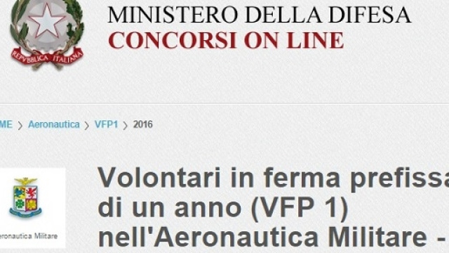 Concorso pubblico ministero della difesa 2016