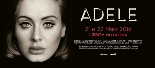 Adele estará em Portugal nos dias 21 e 22 de maio. Adele estará em Portugal nos dias 21 e 22 de maio.