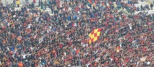 I tifosi del Messina nel derby con il Catania