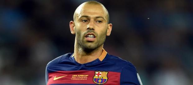 Mascherano durante la final de la Supercopa Mascherano durante la final de la Supercopa